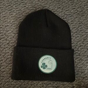 Carhartt Black Beanie with Logo Patch